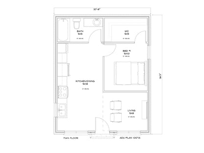 Bluebell - 500 SF ADU cottage