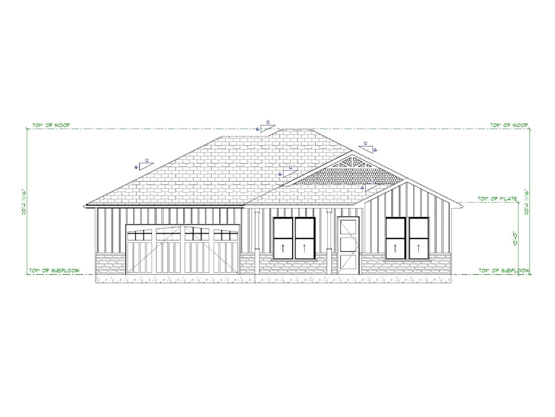 Blueprint of a house with dimensions and details on a white background